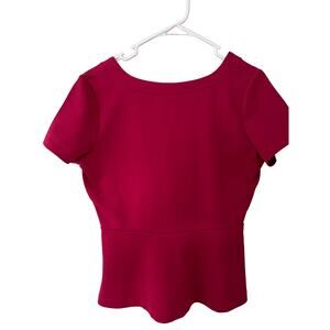 Ann Taylor burgundy top with V back Size Small